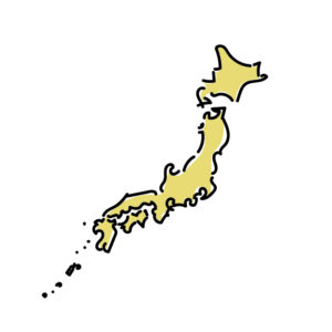 日本地図のイラスト白背景